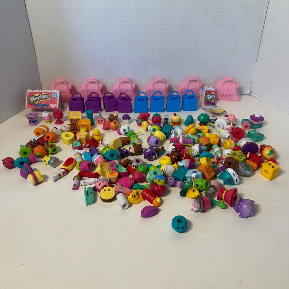 Shopkins Huge Lot 170 Pieces 150 Figures Bags Cases Accessories Moose Toys
